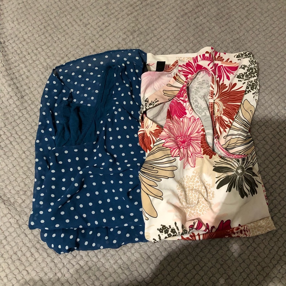 2 - New York and company tanks- med & lg - different prints and styles